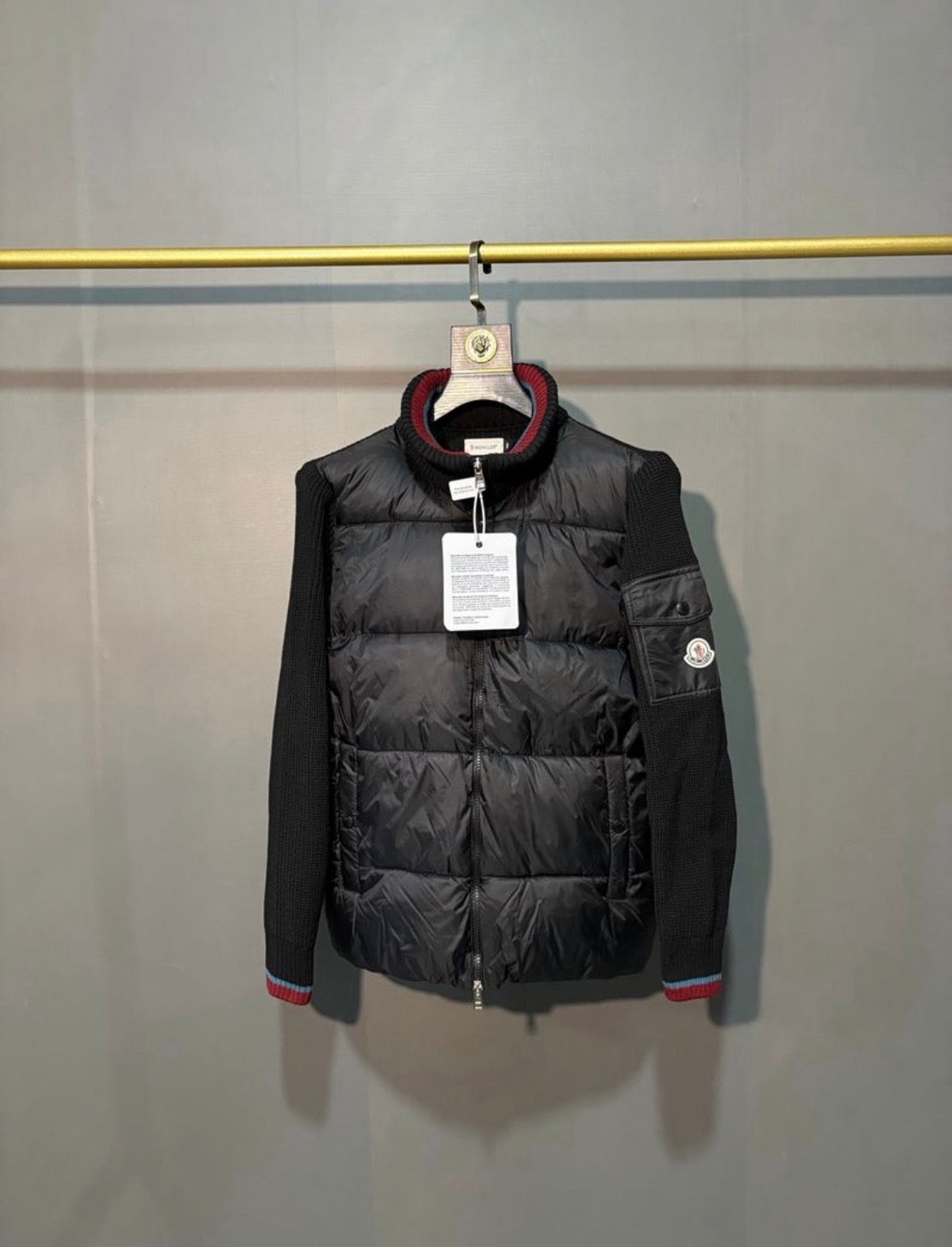 MONCLER Unisex Down Jacket, Black, Fall-Winter Model, Classic & Elegant, Warm & Comfortable