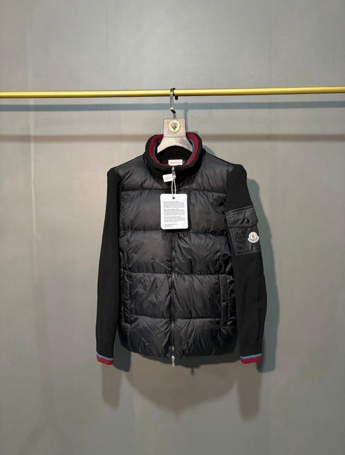 MONCLER Unisex Down Jacket, Black, Fall-Winter Model, Classic & Elegant, Warm & Comfortable